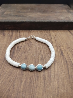 Imagem do pulseira com larimar natural