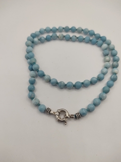 colar larimar natural - luzdeprata