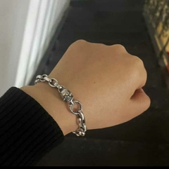 pulseira elos fecho skull na internet