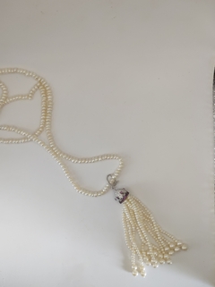 Colar pérola de rio natural tassel - comprar online