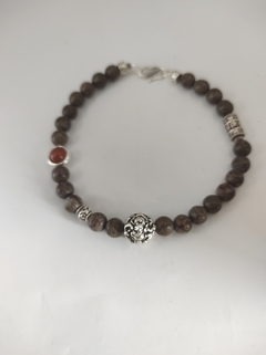 Pulseira ganesha com bronzita - luzdeprata