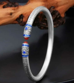 bracelete ideograma cloisonne e Jasper sanguíneo - comprar online