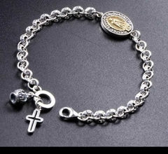 pulseira nossa senhora de Guadalupe - luzdeprata