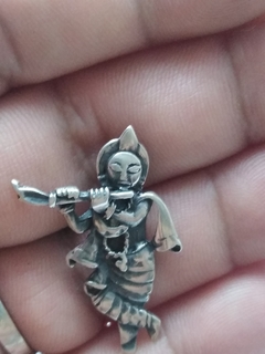 Pingente Krishna em prata