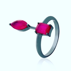 Anel pedra fusion pink