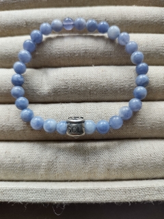 Pulseira de quartzo azul e prata - luzdeprata