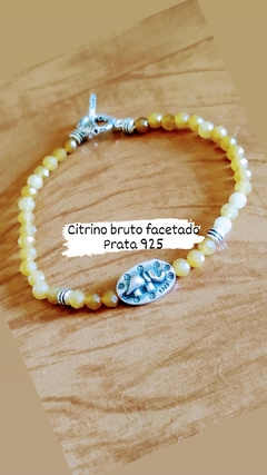 pulseira citrino bruto natural - comprar online