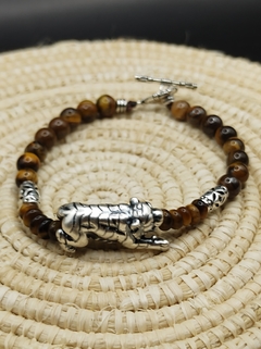 Pulseira tigre com olho de tigre natural na internet