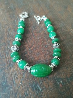 pulseira jade natural - luzdeprata