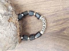 pulseira turmalina negra skull - comprar online