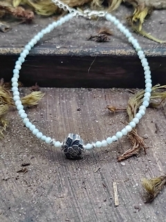 pulseira flor de lótus com LarimAr - luzdeprata