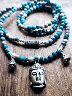 colar buda com Jasper oceânico azul natural - comprar online