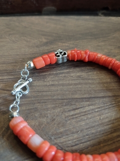 pulseira coral natural - luzdeprata