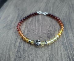 pulseira âmbar natural esfera degradê - comprar online