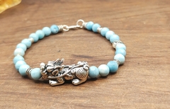 pulseira larimar natural dragão - loja online