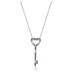 Choker chave zircônia Rainbow - comprar online