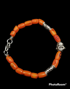 pulseira Buda felicidade coral - comprar online