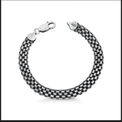 pulseira esteira prata 925 - comprar online