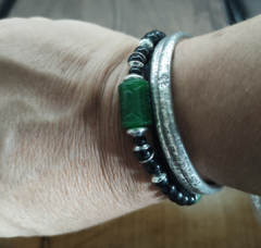 Imagem do pulseira obsidiana e jade natural