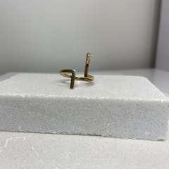 Anel minimalista dourado