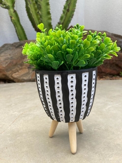 Vaso Decorativo Preto e Branco