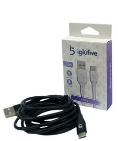 Cable 2mts USB a C, datos y carga rápida IGLUFIVE