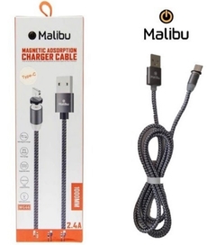 Cable Usb Magnético Imán Carga Rápida 2.4a Turbo Tipo C Malibu