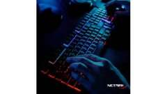 Teclado gamer USB. Luz LED RGB NETMAK NM-X408 - Star Mayorista