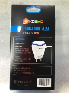 Crgador kosmo 4.2A iphone - comprar online