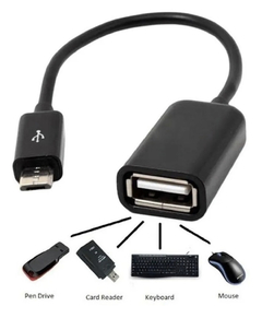 Cable Adaptador Otg Micro Usb A Usb Hembra Tablet Celular