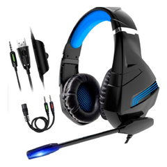 Auricular gamer Profesional A2 Para Ps4 Xbox One S Pc Gamer Led Azul