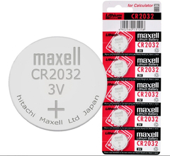 Pila maxell CR2032 Botón - pack de 5 unidades