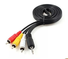 Cable Av 3 Rca A Miniplug 3.5mm Audio Video 1,8mts 3 a 1 - comprar online