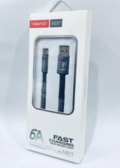 Cable Usb V8 (micro usb) 6A Carga Rapida Mallado Super Reforzado TRANYOO T-X21V en internet