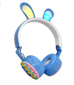 Auriculares Inalambricos Bluetooth Niños Vincha Orejas De Conejo Popit - comprar online