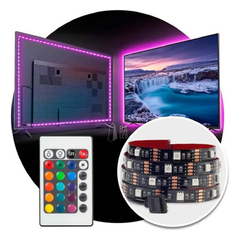 Tira Led Usb 3 Metros Rgb Usb 5050 Con Control Para Smart Tv