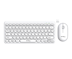 Teclado+Mouse combo inalámbrico NETMAK KB850 blanco y rosa - comprar online