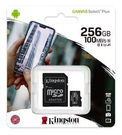 Tarjeta De Memoria Kingston original 256GB 100MB/s Clase10 CANVAS Select Plus