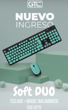 Combó Teclado+Mouse inalámbrico GTC soft duo CBG-027V - comprar online