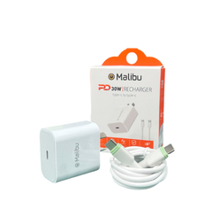 Cargador PD USB C 30W Turbo power con cable Tipo-C aTipo-C Malibu PD20 - comprar online