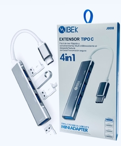 Hub MINI ADAPTADOR Tipo C USB 3.0 mas 3 USB 2.0 4in1 IBEK J008