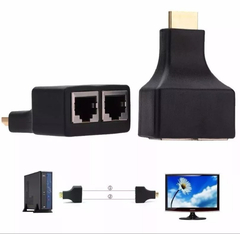 Extensor HDMI alargue 30 metros 2 cable red Rj45 auto Extensor en internet