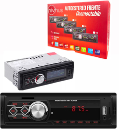 stereo Auto Car Frente Desmontable Bluetooth Usb Sd Mp3 Fm nivhus