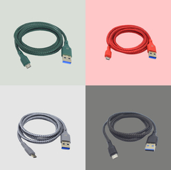 Cable Usb Somostec Micro V8 Trenzado Mallado Carga Rápida 3.1 A - comprar online