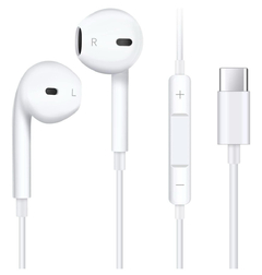 Auriculares Apple EarPods iPhone 15 16 ficha USB-C Control Volumen PREMIUM - tienda online