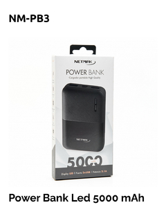 Cargador portátil NETMAK power bank 5000Mah 100% - comprar online