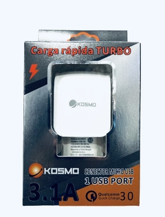 Cargador KOSMO V8 (Micro USB) Qualcomm3.0 Carga TURBO