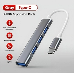 Hub MINI ADAPTADOR Tipo C USB 3.0 mas 3 USB 2.0 4in1 IBEK J008 en internet