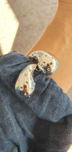 Aros gotas con strass