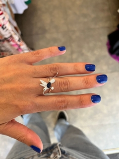 Anillo colibrí azul